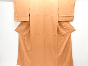 草木染　のり散らし模様織出し一つ紋色無地着物